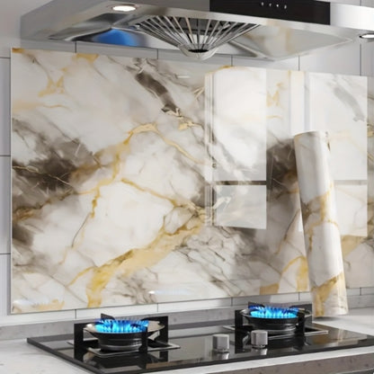 3D Marble Peel and Stick Wall Tile Stickers Self Adhesive Removable Wallpaper Roll for Kitchen Backsplash Bathroom Living Room Bedroom Wall Decor Glitter Glam Glossy Finish