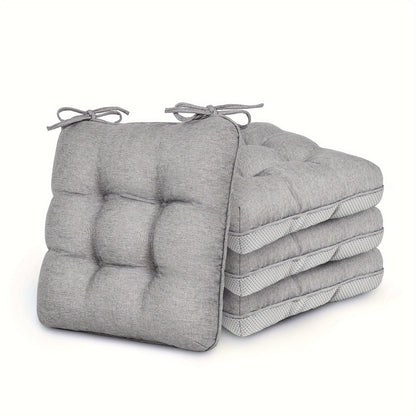 Memory Foam Chair Cushions 4/8 Pack, Non-Slip Seat Pads for Dining Chairs, Kitchen, Office & Patio – Indoor Outdoor Chair Pads M/L Size