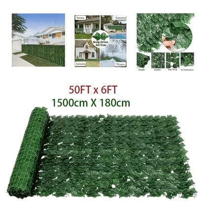Artificial Ivy Privacy Fence Screen – UV-Resistant Faux Ivy Hedge Panel for Outdoor Patio, Garden, Balcony & Fence Cover | Realistic Greenery Wall Decor | Multiple Sizes Available