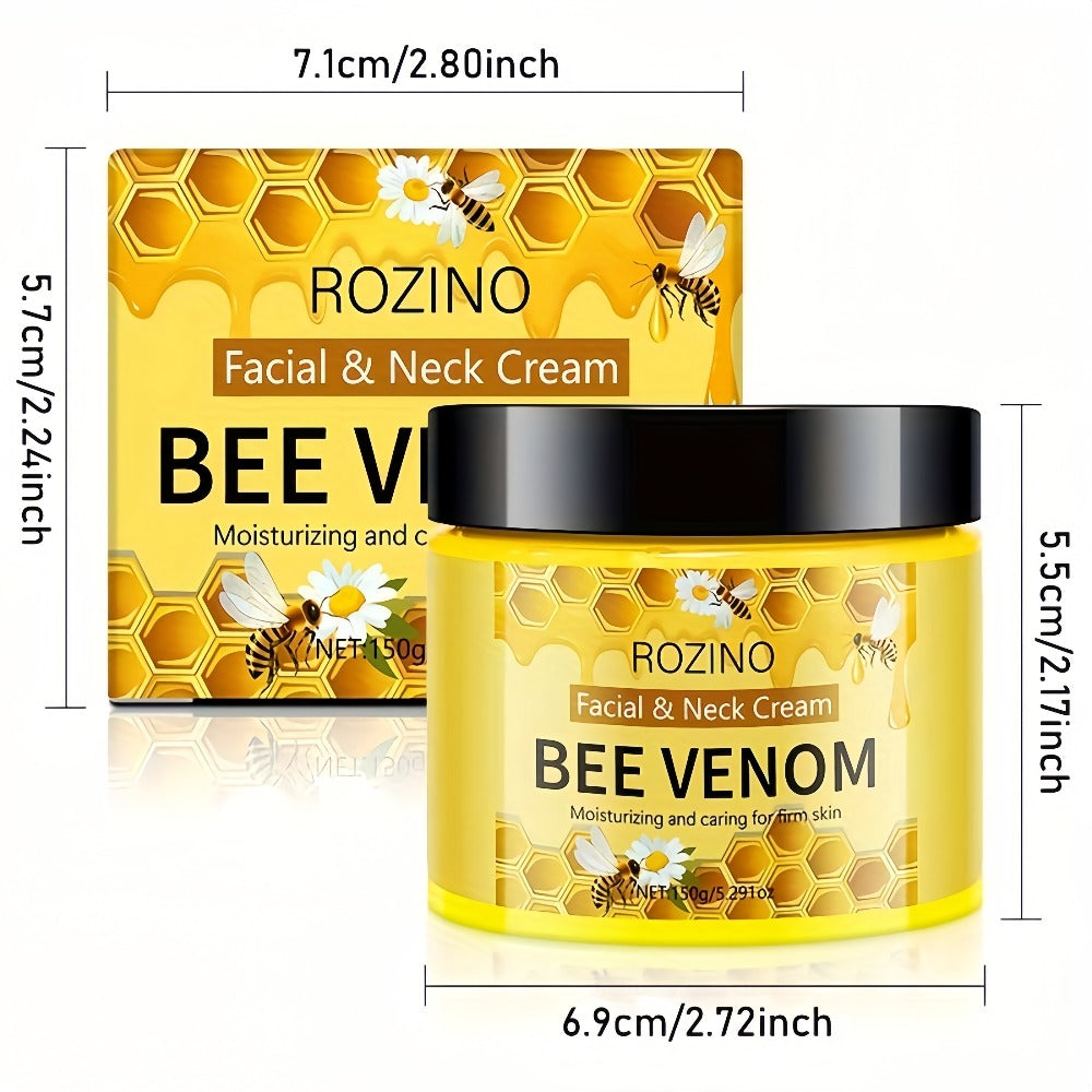Bee Venom Face & Neck Lifting Firming Cream 150g with Hyaluronic Acid & Vitamin E – Anti-Aging Moisturizer for Tightening, Hydrating & Smoothing Skin