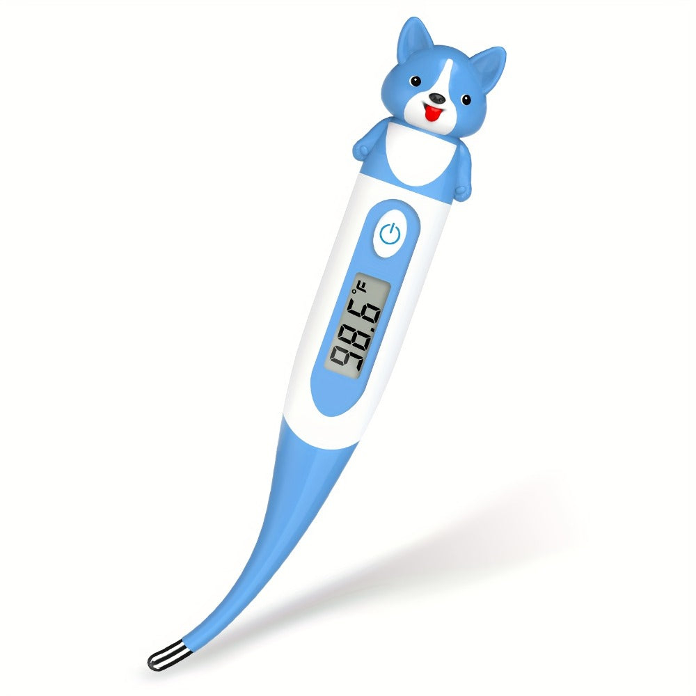 Digital Oral Thermometer for Adults & Kids – 8-Second Fast Read, Bendable Tip, 3-Color Fever Backlight, 32 Memory Records, Rectal Use for Infants, Celsius/Fahrenheit Conversion