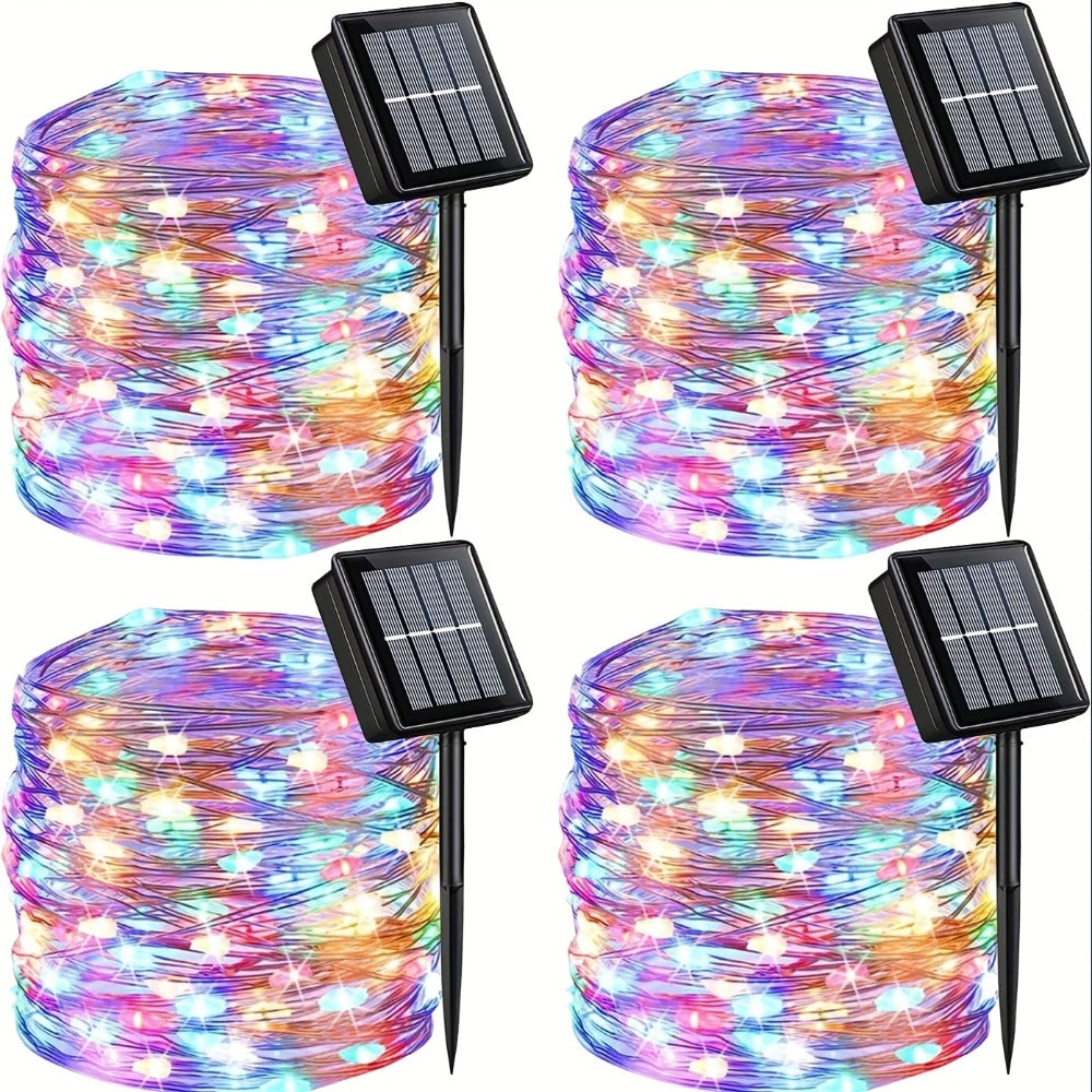 Solar Fairy String Lights Outdoor – 110 LED Copper Wire Solar Twinkle Lights with 8 Modes & Touch Control for Christmas Tree, Garden, Patio, Wedding & Party – 2, 4 or 8 Pack