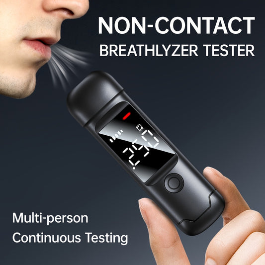 USB Rechargeable Breathalyzer with LCD Display – Portable Personal Alcohol Tester, 200mAh Battery, Multi-Person Continuous Testing, Safe Driving Breath Analyzer