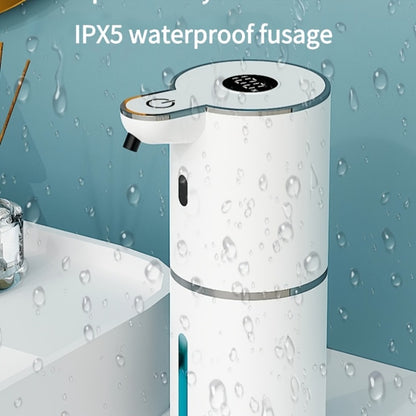 Automatic Sensor Soap Dispenser Foam Type 6 Gear Digital Display - Rechargeable Touchless Large Capacity Countertop or Wall Mount | Black White | Kitchen Bathroom Restroom Hands Free