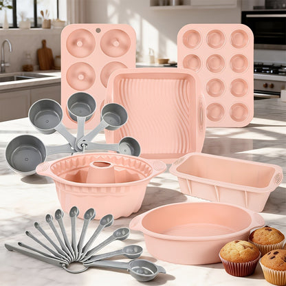 Baking Pan Set Nonstick Carbon Steel Cookie Sheets Roasting Pans Round Cake Muffin Pizza Bread Pans Kitchen Bakeware Set 4 11 23 46 Piece