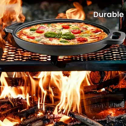 Pre-Seasoned Cast Iron Pan Set - Non-Stick Multifunctional Skillet for Pizza Home Kitchen Outdoor Cooking, Even Heating Compatible with All Stoves, 1/2/3 Piece Options