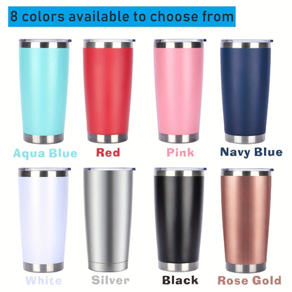 Stainless Steel Insulated Tumblers with Lid and Straw Bulk 20oz 304 Double Wall Vacuum Travel Mug for Hot Iced Coffee Drinks Water Cup Set 8pcs 12pcs 24pcs White Navy Blue Red Silver Black Mix