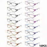 4 purple + 4 blue + 4 brown + 4 black
