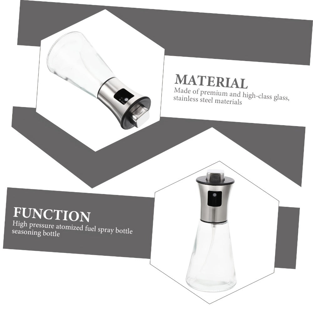Oil Sprayer for Cooking Stainless Steel – Pressurized Glass Olive Oil Spray Bottle for Kitchen BBQ Grilling Baking Air Fryer
