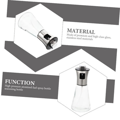 Oil Sprayer for Cooking Stainless Steel – Pressurized Glass Olive Oil Spray Bottle for Kitchen BBQ Grilling Baking Air Fryer