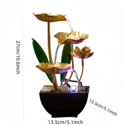 Indoor Tabletop Fountain Desktop Water Feature, Small Relaxing Flowing Water Fountain for Living Room, Bedroom, Office & Spa, Calming Zen Decor & Unique Housewarming Gift