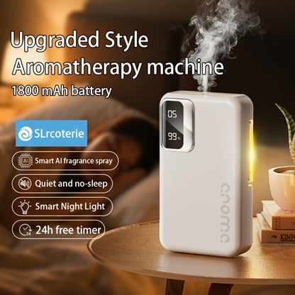 Aromatherapy Diffuser Smart Digital – 1800mAh 7-Speed Sonic Essential Oil Diffuser Humidifier with USB Charging, Digital Display, Fine Mist for Bedroom Bathroom Office Home, Up to 20 Days Use