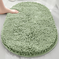 Light Green-Chenille Oval