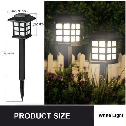 Solar Garden Lights Outdoor Waterproof Landscape Pathway Lights Solar Powered LED Stake Lights for Yard Patio Walkway Holiday Decor Warm White Colorful