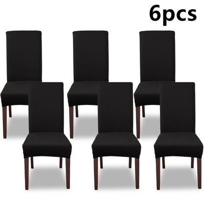 Silky Fiber Elastic Dining Chair Covers Set | Stretch Milk Fiber Slipcover, All-in-One Furniture Protector for Kitchen Wedding Office Hotel Living Room, 4pcs or 6pcs, 8 Colors