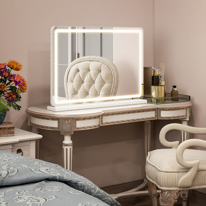 LED Vanity Mirror with Lights – Dimmable 3 Color Modes, Memory Function, USB Port & Aluminum Frame for Bathroom, Bedroom & Desk Makeup Mirror, 13x17 / 22x19 / 32x22 in