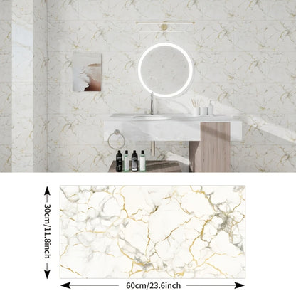 Marble Pattern Wall Stickers Vinyl Decals Oversized Glam Style Self Adhesive High Gloss Removable Wallpaper for Kitchen Bathroom Living Room Office Home Decor 20 40 Pieces Multiple Colors