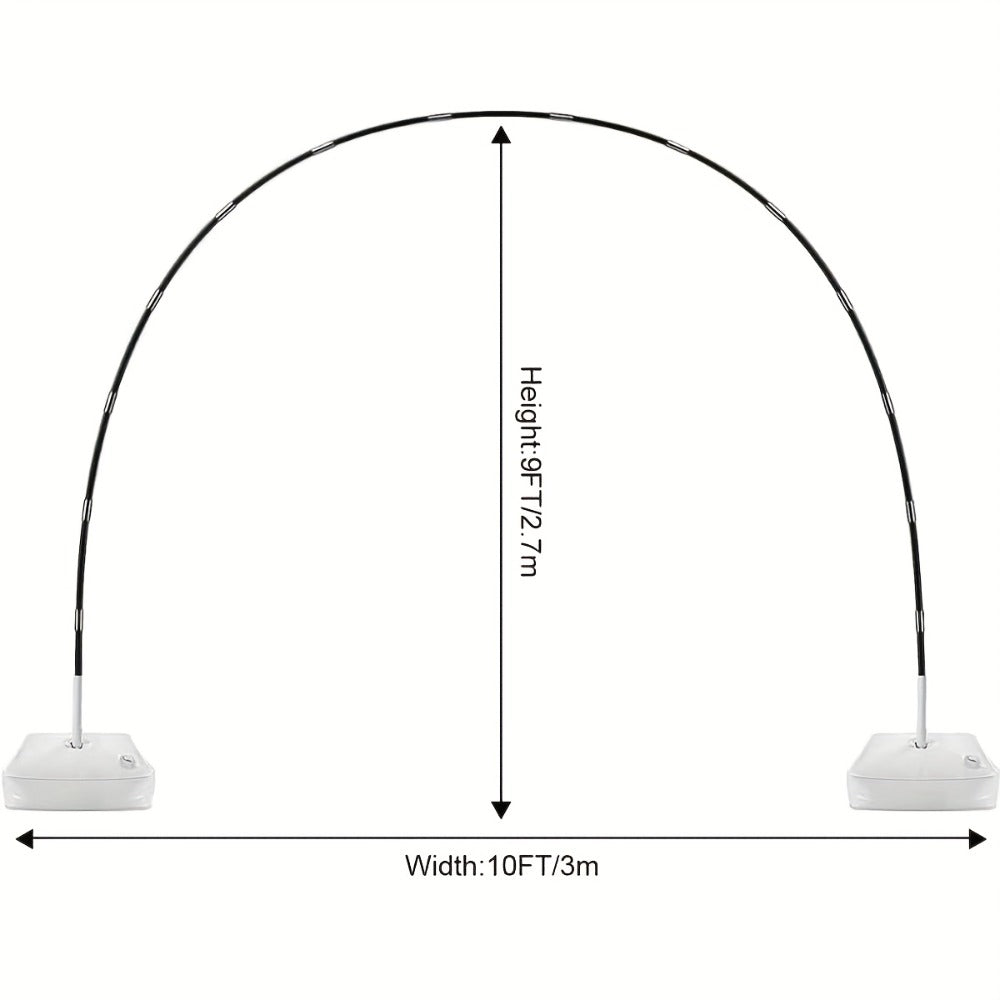 Balloon Arch Kit 10ft x 9ft with Stand & Pump – Large Adjustable Arch Stand, Water Fillable Bases for Wedding, Birthday, Christmas, Graduation Party Decor