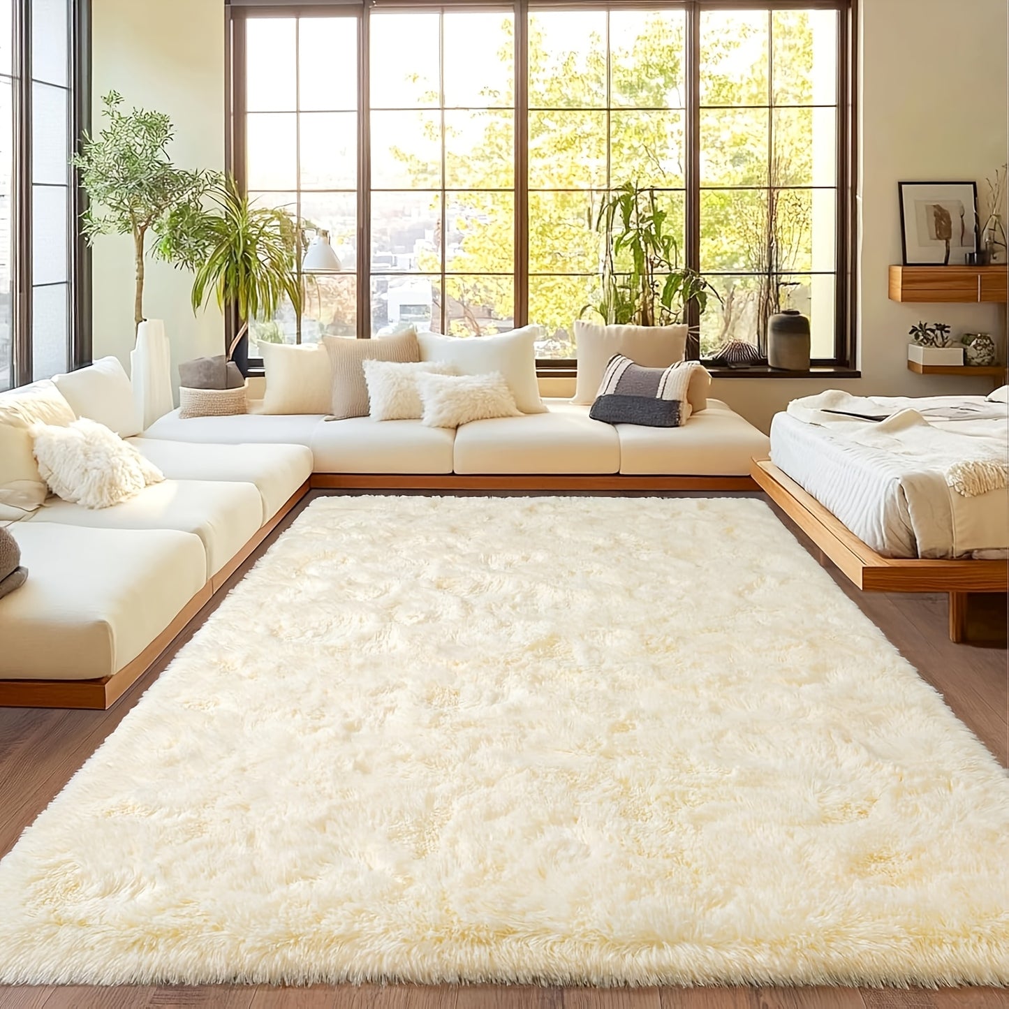 Fluffy Area Rug Large Soft Shag Carpet for Living Room Bedroom – Non-Slip Ultra Thick Plush Floor Mat, Multiple Sizes & Colors, Home Decor