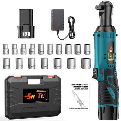 12V Brushless Electric Ratchet Wrench Set with Battery & Quick Charger – Wireless Car Repair Tool Kit for Home & Auto, Holiday Gift for Men