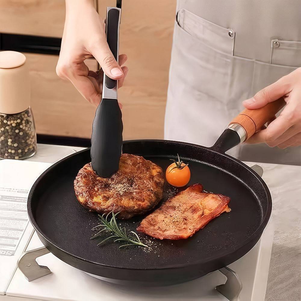 Cast Iron Skillet Non-stick Flat Pan 8.27/9.45/10.63 Inch for Pancakes Eggs & Crepes – Induction Gas Campfire Compatible Breakfast Griddle Pan for Indoor Outdoor Cooking