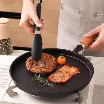 Cast Iron Skillet Non-stick Flat Pan 8.27/9.45/10.63 Inch for Pancakes Eggs & Crepes – Induction Gas Campfire Compatible Breakfast Griddle Pan for Indoor Outdoor Cooking