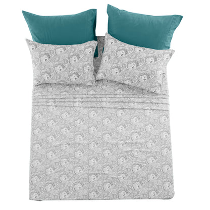 Paisley Bed Sheet Set 6-Piece Soft Brushed Microfiber Deep Pocket Fitted Sheet Wrinkle Free All-Season Comfort