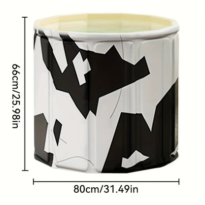 Foldable Soaking Tub for Adults – Portable Full Body Bath Barrel with Non-Slip Base, Collapsible Hot & Cold Soak Tub for Home Travel Small Spaces, Space-Saving Bathroom Accessory
