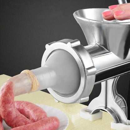 Manual Meat Grinder Hand Crank - Stainless Steel Heavy Duty Mincer & Sausage Maker for Home Kitchen, Hand Operated Food Grinder for Chopping Mixing Cutting, Versatile Kitchen Tool Great Gift Idea