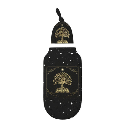 Baby Swaddle Blanket & Beanie Hat Set – Butterfly, Sunflower, Bee, Life Tree & Moon Star Newborn Wrap