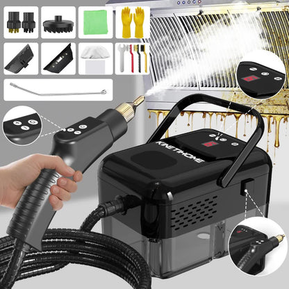 Steam Cleaner Handheld High Pressure Portable | Chemical-Free Deep Clean for Kitchen Grease Range Hood Sofa Tile Grout Car AC Washing Machine | Multi-Surface Steam Cleaning Machine | Standard & 2500W