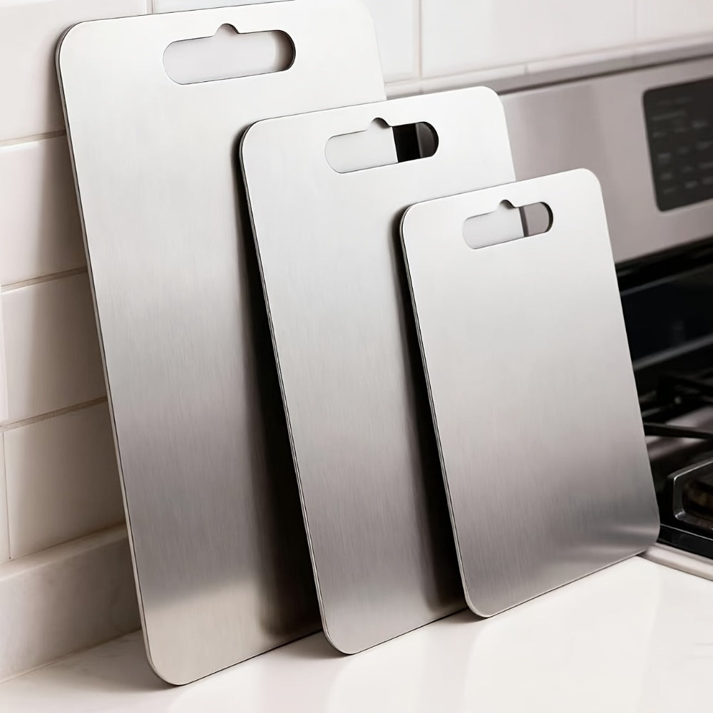 Titanium Cutting Board for Kitchen 14"x10" Large Double Sided | 100% Pure Titanium Metal Cutting Board | Durable Non-Porous Knife-Friendly Surface | Premium Kitchen Prep Board for Home & Professional Use