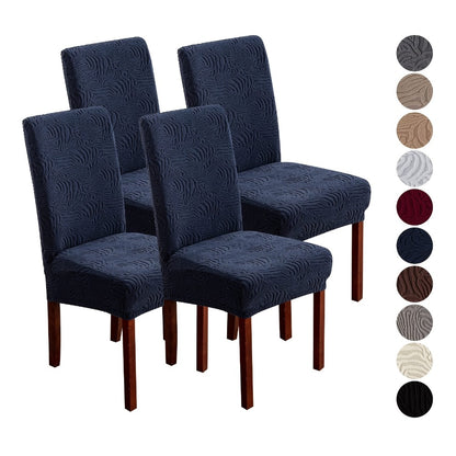 Dining Chair Covers Stretch Jacquard Slipcovers Removable Washable Chair Protector for Kitchen Hotel Restaurant Set of 4 or 6