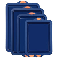 4-piece baking tray set - navy blue