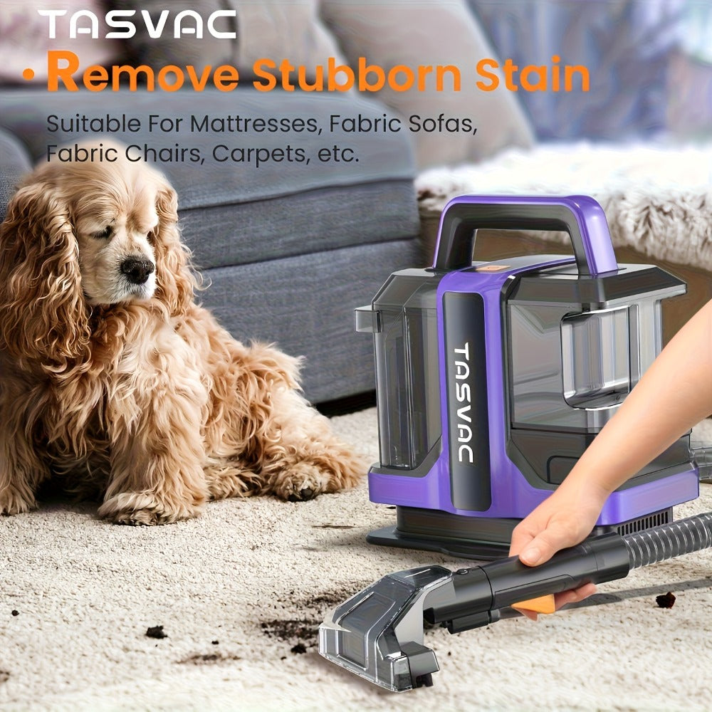 Portable Carpet Cleaner Deep Cleaning Machine with Dual Brushes Powerful Spray for Upholstery Stairs Car Seats Tough Stain Removal