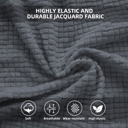 RV Dinette Cushion Covers 4 Pack Stretch Jacquard Sofa Seat Backrest Slipcovers Machine Washable Anti-Pet Hair for RV Camper Van Car Bench Travel Furniture Protection