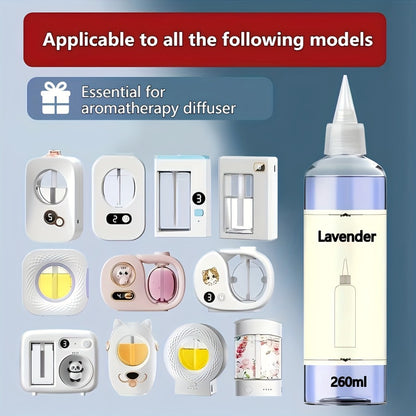 Essential Oil Refill for Diffusers - Long-Lasting Floral & Fresh Aroma Supplement Pack, Anti-Overflow, Large Capacity, Compatible with All Diffuser Types - Lavender, Ocean, Hilton, Shangri-la