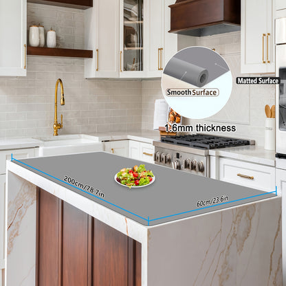 Extra Large Silicone Mat for Kitchen Counter – Nonslip Heat Resistant Countertop Protector, Nonstick Waterproof Craft Mat & Placemat, Multiple Sizes & Colors