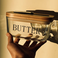 Glass butter dish 700ml/25oz