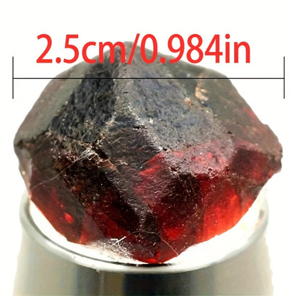Natural Red Garnet Crystal Rough Stone – Raw Unpolished Mineral Specimen for Home Decor, Crystal Healing, Feng Shui Display & Collector Gift, Genuine Gemstone Rock