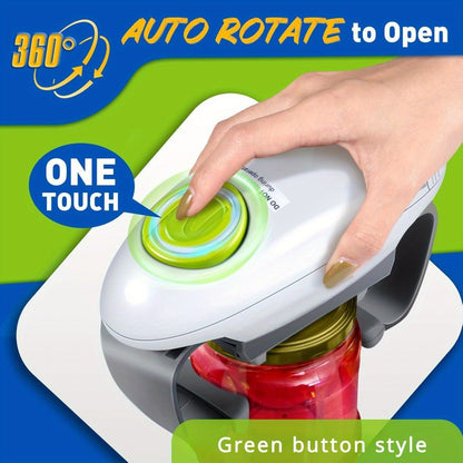 Electric Jar Opener & Bottle Opener – One-Touch Automatic Lid Opener for Arthritic Hands, Seniors & Weak Grip, Battery Operated, Heavy Duty