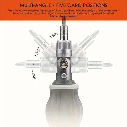 8-in-1 Ratcheting Screwdriver Set Magnetic Tip Multi Bit Tool Kit for DIY Home Repair Projects