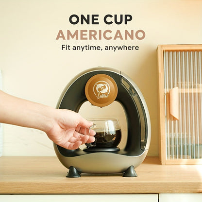 Single Serve Coffee Maker 2-in-1 K-Cup Compatible and Coffee Grounds - Mini Drip Coffee Machine 4-8oz Fast Brew for Home Office Travel Dorm, Compact Coffee and Tea Maker with Removable Tank Quiet Operation