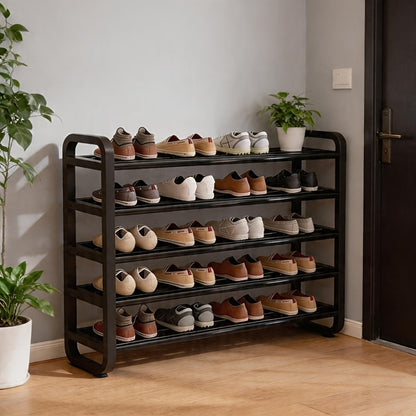 5-Tier Shoe Rack Organizer for Entryway, Space-Saving Narrow Shoe Storage Shelf, Multi-Layer Floor Mount, Holds 18 Pairs, No Assembly Tools Needed
