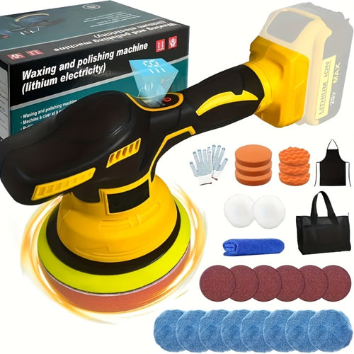 Cordless Car Polisher for DeWalt 20V Battery - 6 Variable Speeds 6800 RPM Buffer Polisher for Car Detailing Waxing Polishing Auto Scratch Removal Tool Gift for Men (Battery Not Included)