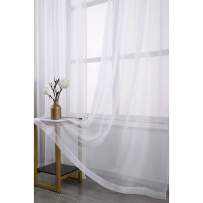 Sheer Curtains 2 Panels Rod Pocket – Light Filtering Privacy Window Drapes for Living Room Bedroom Modern Home Decor