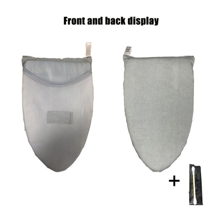 Portable Foldable Ironing Board with Hanging Plate Ironing Gloves Cleaning Rod Sturdy Frame Non-Slip Surface Space-Saving for Travel Apartments Dorms Laundry Rooms Grey