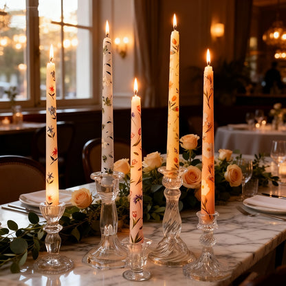 Taper Candles Scented 9.84in - Christmas Dinner Table Decor, Wedding Candlelight Decoration, Long Slim Candles for Home & Holiday, 2 or 4 Pack