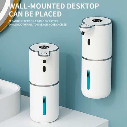 Automatic Sensor Soap Dispenser Foam Type 6 Gear Digital Display - Rechargeable Touchless Large Capacity Countertop or Wall Mount | Black White | Kitchen Bathroom Restroom Hands Free