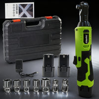 Green Deluxe Upgrade Version, Battery*2 + Charger + Toolbox & Set